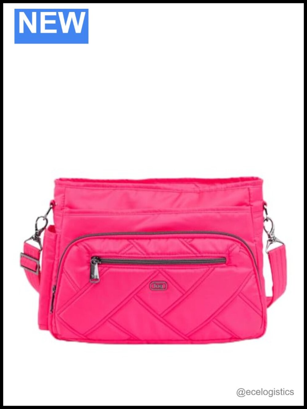 Lug Crossbody Bag Women RFID Travel Purse 14 Pockets Adjustable Strap Polyester